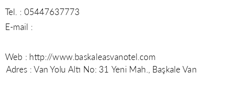 Bakale Asvan Hotel telefon numaralar, faks, e-mail, posta adresi ve iletiim bilgileri